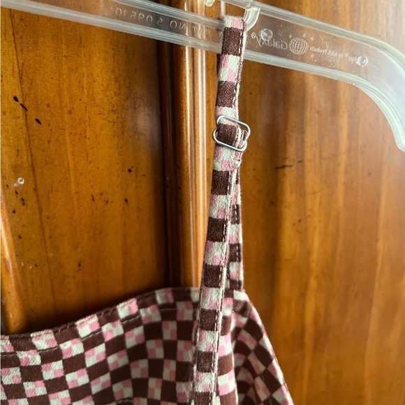 New Levi’s checkered spaghetti strap casual mini dress size L - Picture 10 of 14